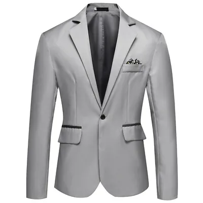 Men's Tuxedo Jacket Notched Lapel One Button Suit Blazer For Dinner Wedding Prom • $18.84