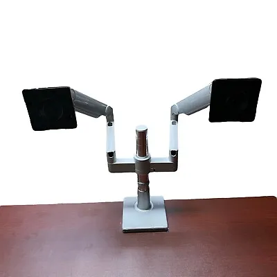 $199.99 • Buy New Humanscale M/flex M2.1 Dual Monitor Arms Desk Clamp Mount Silver Grey $900+