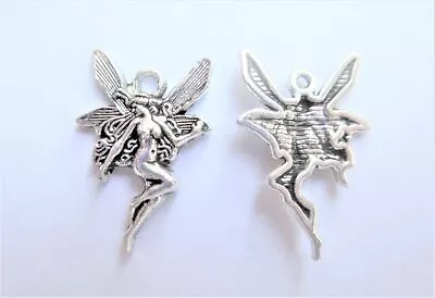 10 X Angel Fairy Spiritual Charms Jewellery  Making Crafts Tibetan Silver • £1.99