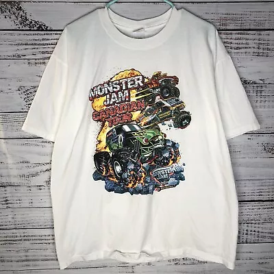 Vintage Monster Truck Monster Jam Grave Digger Double Sided Graphic T-Shirt XL • $24.99