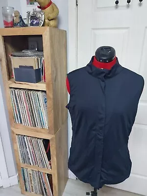 £10 • Buy Clover Black Trump Scotland Performance Stretch Gilet Waistcoat Size Large