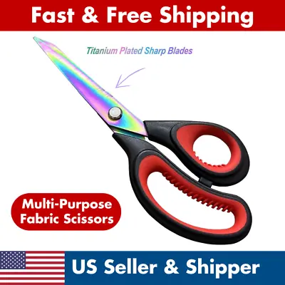 Sewing Scissors Fabric Scissor Titanium Forged Cutting Shear Leather Trimming • $10.12