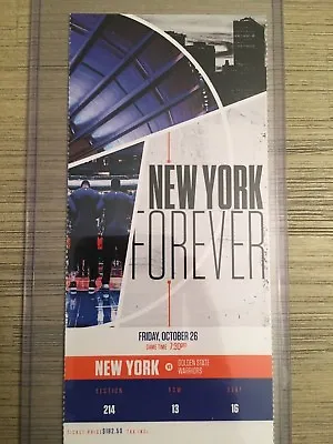 2018-19 New York Knicks NBA Official Full Ticket Stubs MSG - Pick Any Game! • $9.99