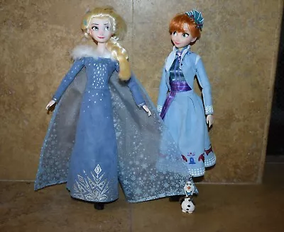 Anna And Elsa Olaf's Frozen Adventure Doll Set  Disney Store Official Dolls Used • $30.99