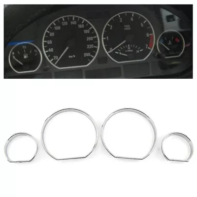 Gauge Cluster Front Dashboard Rings Bezel Speedometer Chrome For BMW E46 99-06 • $13.42