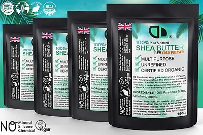 Shea Butter Organic - Unrefined Cold Pressed 100% Pure Raw & Natural • £3.49