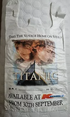 Titanic Video 'Kmart' Release Promotional Plastic Carry Bag 1997 • $30