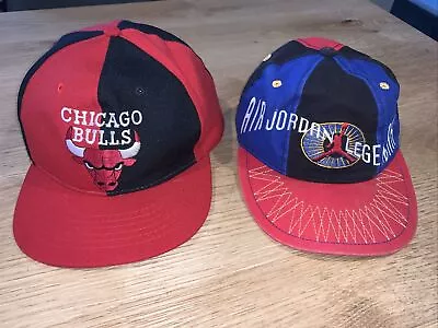 Vintage Nike Air Jordan Legendary Snapback Hat With Chicago Bulls Hat RARE • $149.99