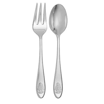 Spode - Christmas Tree Collection - 2 Piece Salad Server Set - Made With 18/10 S • $41.34