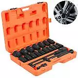 22 Pc Impact Socket Set 3/4  Drive Deep SAE Cr-Mo Extension Bar Sliding T-Bar • $104.99