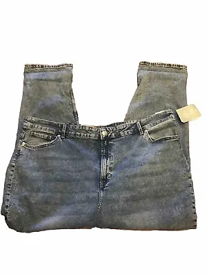 H&M Mom Jeans Size 3x Loose Fit High Waist Ankle Length Retro Stone Wash NWT • $19.99