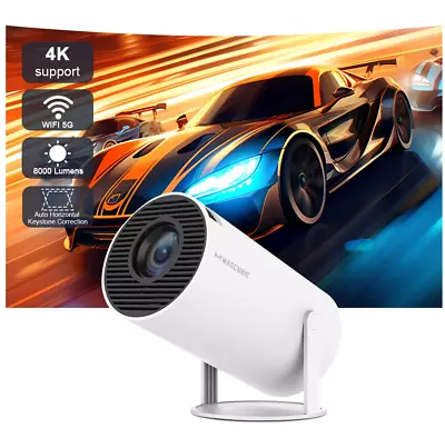 4K Mini Projector HD - 5G WiFi Bluetooth Portable Phone Gaming Projector 1080p • £19