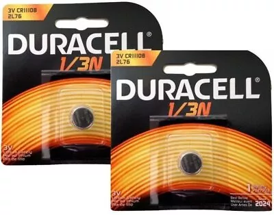 2 Pcs Duracell 2L76 1/3N CR1-3N DL1/3N K58L 3V Lithium Battery GENUINE • $10.79