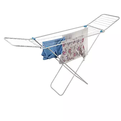 Minky Laundry Clothes Airer 14m Foldable Metal Indoor Balcony Washing Drier Rack • £11.95