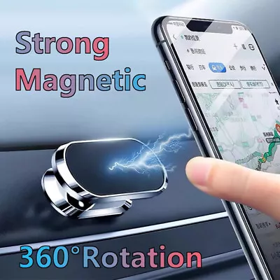 Universal Magnetic Phone Holder Stand 360 Strong Magnet Car Mobile Phone Mount • £0.99