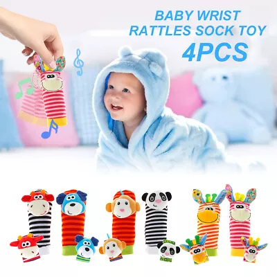 Baby Wrist Rattles Sock Toy Arm Hand Bracelet Rattle Socks Toddlor Toy GaYtX • £11.89