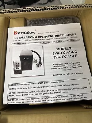 Durablow 8VK-TX141 Electronic Automatic Spark To Pilot Valve Kit With REMOTE!  • $249.99