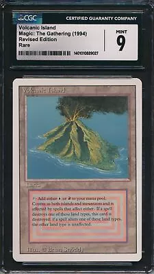 Revised Volcanic Island CGC 9 Graded Magic MTG (9027) -magicgraders- • $688