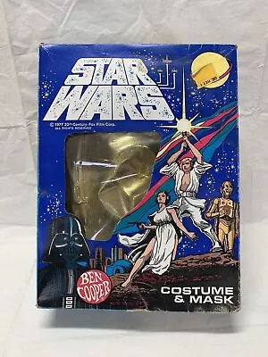 1977 Star Wars Ben Cooper C3PO Golden Costume & Mask Unused Kids Large • $27.99