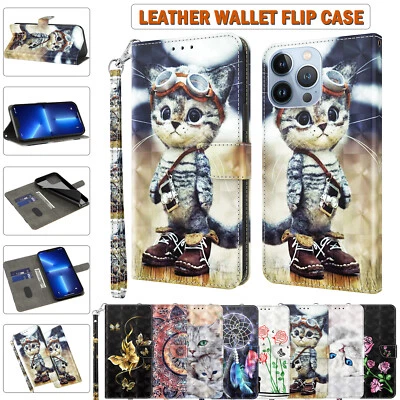 $13.99 • Buy For IPhone 14 13 Pro Max 12 Mini 11 XR SE 8 7Plus Case Leather Wallet Flip Cover