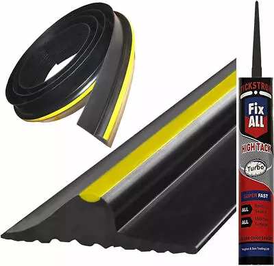 Garage Door Floor Threshold Weather Seal HEAVY DUTY RUBBER Draught Excluder • £76.99