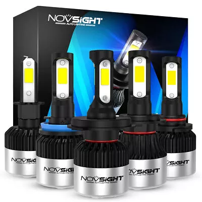 NOVSIGHT H4 H7 H11 9005 9006 LED Headlight Kit 9000LM 6500K Ultra-Bright White • $35.99