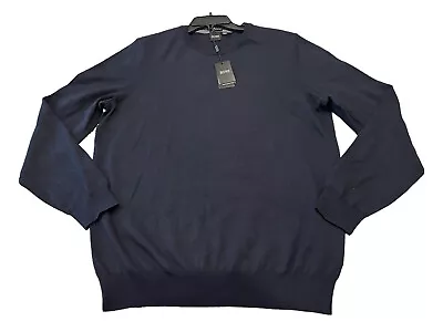 NEW Hugo Boss Botto Virgin Wool Crewneck Sweater Blue Size X-Large XL NWT • $41.99