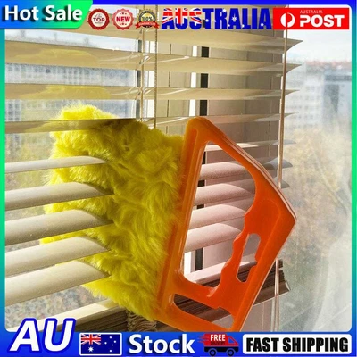 $8.34 • Buy Window Blinds Cleaning Brush Air Conditioner Shutter Dust Cleaner (Orange) Hot