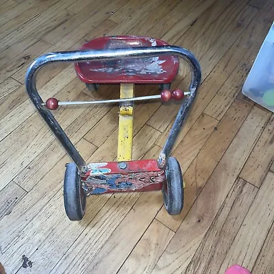 Vintage MTD Metal Tee Toddler Four Wheel Toddler Child Push Kick Scooter Bike • $60