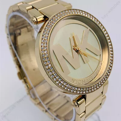 Michael Kors MK5784 Parker Gold Stainless Steel Bracelet Fashion Women's Watch • $99