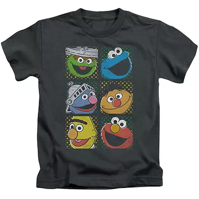 SESAME STREET GROUP SQUARES ELMO Toddler Kids Graphic Tee Shirt 2T 3T 4T 4 5-6 7 • $21.95