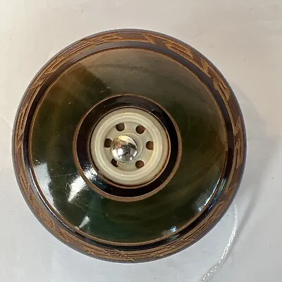 Hand Carved Wooden Yo-Yo Toy Vintage Mexico? 3” Tribal Green Swirl Retro • $29.75