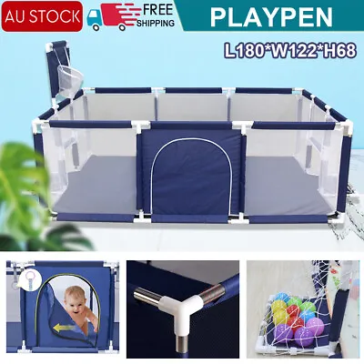 1.8M Baby Playpen Safety Gate Kids Toddler Fence Play Activity Center Game Toys • $39.69