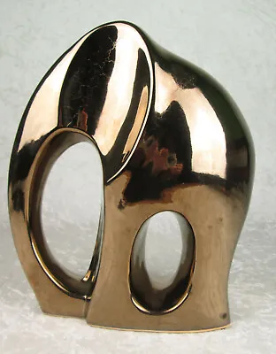$59.99 • Buy Mid Century Modern Pottery Elephant Figurine Golden Bronze Glaze 11-1/2in Tall