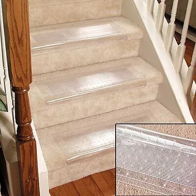 Bandwagon Clear Stair Treads Carpet Protectors (Set Of 2) • $32.99