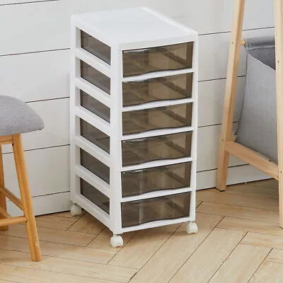 Plastic Drawers Home Office Desktop Tidy A4 Stationary Organiser Storage Holder • £18.95