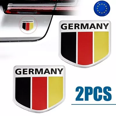 2Germany German Flag Car Emblem Badge Decal Sticker Fit For Audi Opel Porsche VW • $11.95