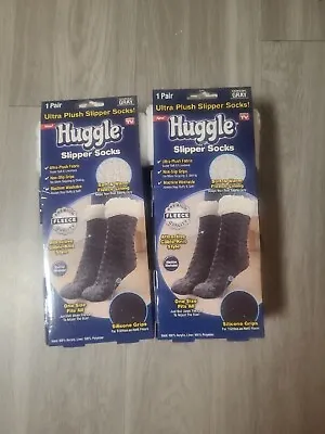 2 Pack Huggle Slipper Socks - Grey   Christmas Special  • $26.99