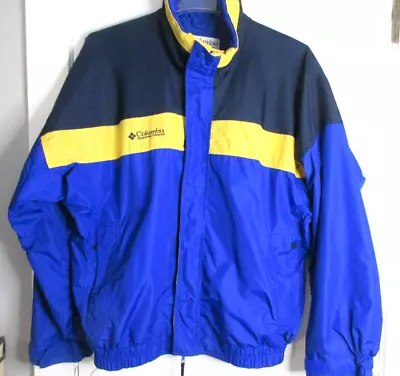 Columbia Bugaboo Jacket MENS LARGE OUTER SHELL ONLY YELLOW BLUE CLASSIC • $22.99