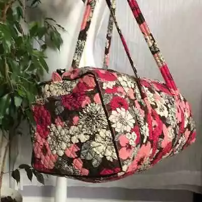 VERA BRADLEY Mocha Rouge XL Travel Bag Carry On Weekender With Shoulder Straps • $65