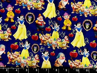 Tina SCRAP 9 X14  Custom Snow White 7 Dwarfs Dopy Grumpy  Disney Cotton Fabric • $4.29