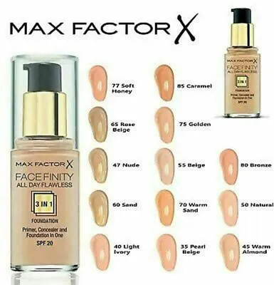 Max Factor Facefinity 3 In 1 Flawless Foundation SPF 20 30ml - Choose Your Shade • £8.99