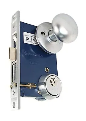 Marks 22AC LHR Satin Chrome Double Cylinder Iron Gate Ornamental Mortise Lock... • $177.50