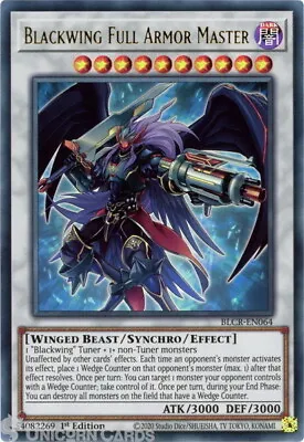 BLCR-EN064 Blackwing Full Armor Master :: Ultra Rare 1st Edition Mint YuGiOh Car • £0.99