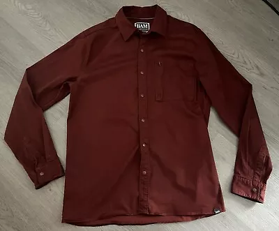 BAM Bamboo Clothing Mens Brown Long Sleeve Shirt - Size Medium • $24.89