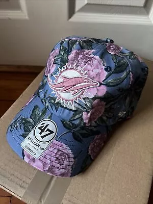 ‘47 Miami Dolphins Hat Women Adjustable Floral Clean Up Peony Cap Blue Pink • $27.99