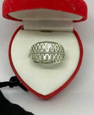 Solid Silver 925 Ladies Ring UK Handmade All Size Available+ Gift Box • £17.99