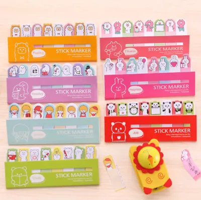 Cute Cartoon 120 Pcs Animal Memo Marker Notebook Sticky Note Sticker Study Label • $4.95