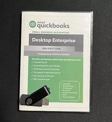 Intuit Quickbooks Enterprise 2024 Full Dvd Retail Box Version Liftime License • $379.99