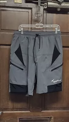 Sportneer Gray Mountain Bike Shorts 3D Padded  Breathable Men's Size XL • $20